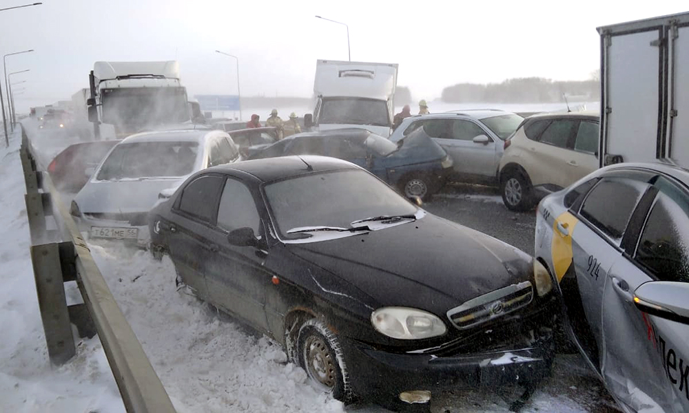 авария трасса Уфа-Оренбург Башкирия массовое ДТП
